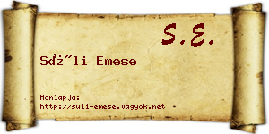 Süli Emese névjegykártya